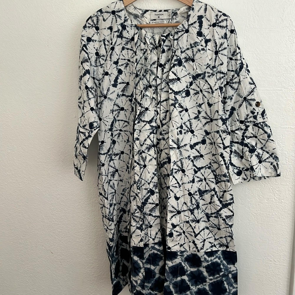 THAKOON Linen dress tie dye💙